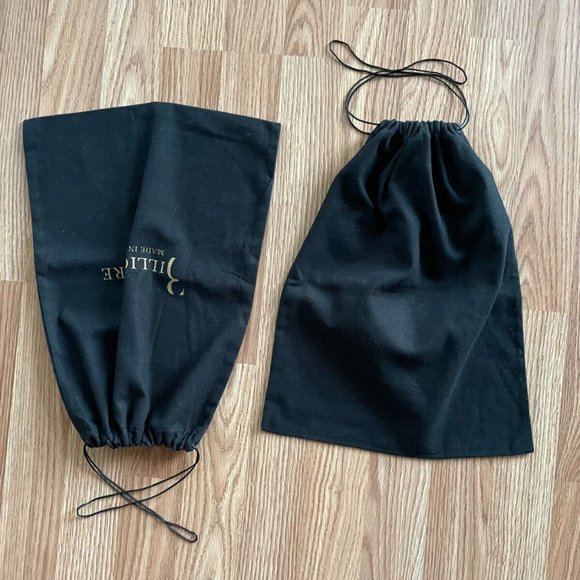 Billionaire Dust Bag Draw String Black Cotton Storage Bag Set of 2 Authentic - Picture 9 of 11